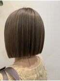 タッセルカット×ミルクティベージュ