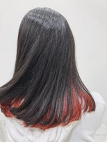 チェレ ロッソ 金剛店(Chere rosso) 大人可愛いインナーカラー×レッド／チェリーレッド／髪質改善