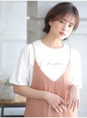 Aラインの切りっぱなしボブ