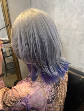 ジーナ(XENA) 【AZUKI】ホワイトシルバー×Blue・purple