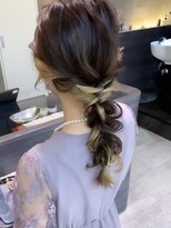 グロウ 上野御徒町(grow)&nbsp;インナーカラー/ヘアアレンジ/あみおろし/お呼ばれ/pixyyyyyy297