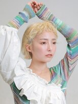 ラトリエ ブロカント 立川北口店(L'atelier BROCANTE) ハイトーン 韓国 金髪ボブ 小顔補正立体カット 切りっぱなし