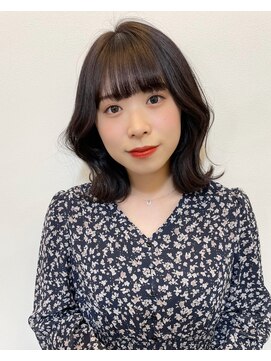 イオエ(ioe) 前髪/アンブレラカラー/こなれミディ/イメチェン/ウェーブパーマ