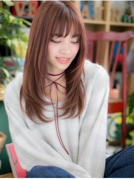 カバーヘアアンドスパ ブリス 浦和(COVER HAIR&SPA bliss) カシスカラー小顔ワイドバングロングシャギーh2浦和20代30代!