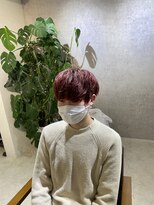 ソワン ドゥ ブレス エルネ 立花店(soin de brace elne)&nbsp;ピンクレッド/メンズカラー/ブリーチカラー/暖色系カラー