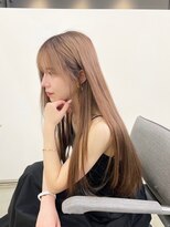 ノク 渋谷(nok)&nbsp;キャラメルベージュ_オリーブベージュレイヤーカット