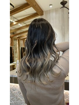 ラグーン(LAGOON) グラデーション/ホワイト系/ダブルカラー/ハイライト