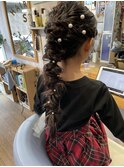 キッズ絵　発表会　ヘアセット