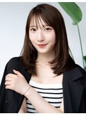 20代30代大人かわいいナチュラル暗髪エアーストレートヘア