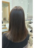 水素カラー+シルクトリートメントでさら艶ロングヘアー