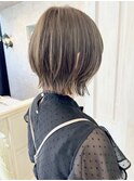 福山市Caaryくびれボブレイヤーボブ透明感シルキーベージュ20代