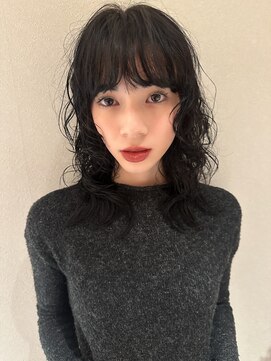 ノラギンザユー(NORA GINZA/U) ウルフパーマレイヤーパーマミディアムパーマニュアンスパーマ