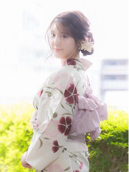ビューティータナカ 西新井店(Beauty TANAKA)の写真/【西新井駅直結】≪浴衣着付&アップ¥5950～≫崩れにくい浴衣もプロの仕上げで1日中KEEP！可愛さが長続き♪