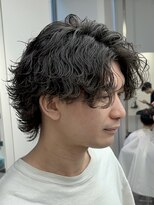 フィフス 天神大名(fifth) ゆるめ波巻きスパイラルパーマ波巻きパーマセンターパートウルフ