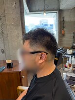 タメ(tame-)&nbsp;サーフカール/フェザーパーマ/ブルーブラック【都賀/メンズ】