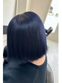 ネイビーブルー×タッセルボブ