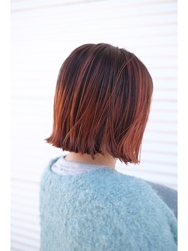 ジーン カットクラブ レディース(GENE CUTCLUB Lady's) レッドブラウン×ボブ