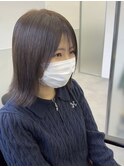 レイヤーボブ×オリーブブラウン