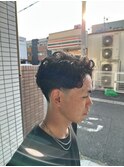 MEN’S HAIR/サーフカール/刈り上げセンターパート/船橋