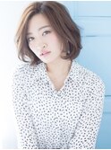 ラフなこなれボブ×マロンブラウンカラー