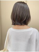 自然な縮毛矯正レイヤーカットブリーチなしダブルカラー春カラー