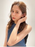 イメチェンクールショート前髪アンブレラカラーピンクベージ