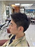 短髪×パーマなし柔らかモテ束感