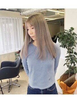 チェレ ブラン 堺東店(Chere brun) ラベンダーグレージュ×髪質改善ストレート×くすみカラー