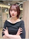 《チェリーピンク×くびれボブ》
