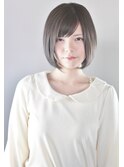 大人可愛いボブ~透けカラーでツヤ感UP~