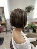 シルキーカットー前下がりボブー