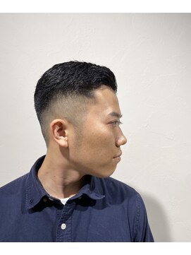 レンゲン(LENGEN) 束感刈り上げビジネス七三ツーブロックアップバング１０５５