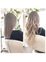 クラン ヘアーアンドスタジオ(CLAN hair & studio)&nbsp;ハイトーンカラープルエクステブリーチミルクティーベージュ