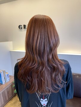 グランウェイ(GRUNWAY) ロングウルフ×オレンジブラウン