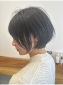 大人ラフウェーブ20代30代40代ボブブラウンスウィングショート
