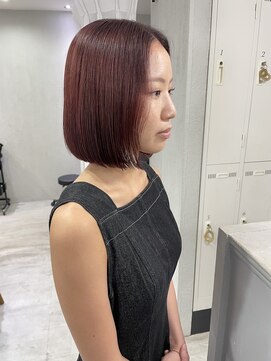 リュンヌ(Lune) ボブ×ボルドーカラー