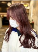 ボルドーカラー×レイヤーカット