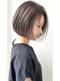 ハイライトバレイヤージュダブルカラーショートカット30代40代