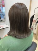 白髪ぼかしハイライト/オリーブグレージュ/赤味消しカラー