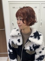 アッシュ 下北沢店(Ash)&nbsp;オレンジカラーのショートボブパーマ