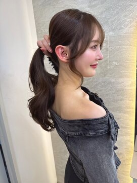 ロンドガーネット 池袋(Lond garnet) ワイドバングイメチェン美髪外ハネボブ+レイヤーカット韓国/池袋