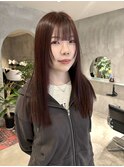 縮毛矯正ロングコスメストレート髪質改善ココアベージュ