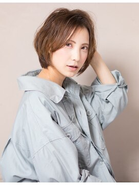 ザ デイ 銀座(The Day) ふんわりパーマのフレンチボブ×ベージュブラウン【銀座/築地】