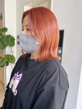 クリアオブヘアー リット(CLEAR of hair LiT) 【１ブリーチ】オレンジヘア