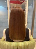 大人可愛い小顔こなれカールチョコレートカラーブリーチなし