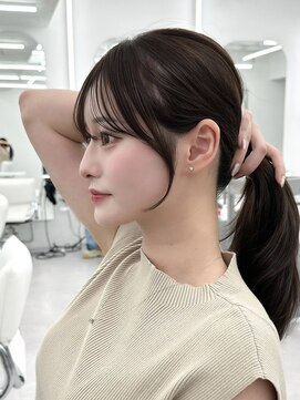 アマトウキョウ アユンチェ(AMA TOKYO×AYUNCHE) 前髪顔まわり韓国ヘアレイヤーカットサイドバンク2wayバンク韓国