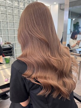 サンク 原宿 表参道(cinq) ダブルカラーミルクティーベージュグレージュレイヤーカット韓国