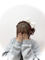 ルート(Ru-t)&nbsp;編み込みカチューシャ×毛先リボン