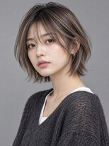 トリニティ(trinity)&nbsp;ブリーチ×髪質改善 ハイライト グレージュ レイヤーカット