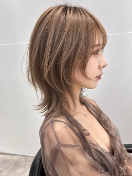 ダブルトーキョー シブヤ(W-TOKYO SHIBUYA) ナチュラルウルフハイライト×ウルフカット20代30代40代
